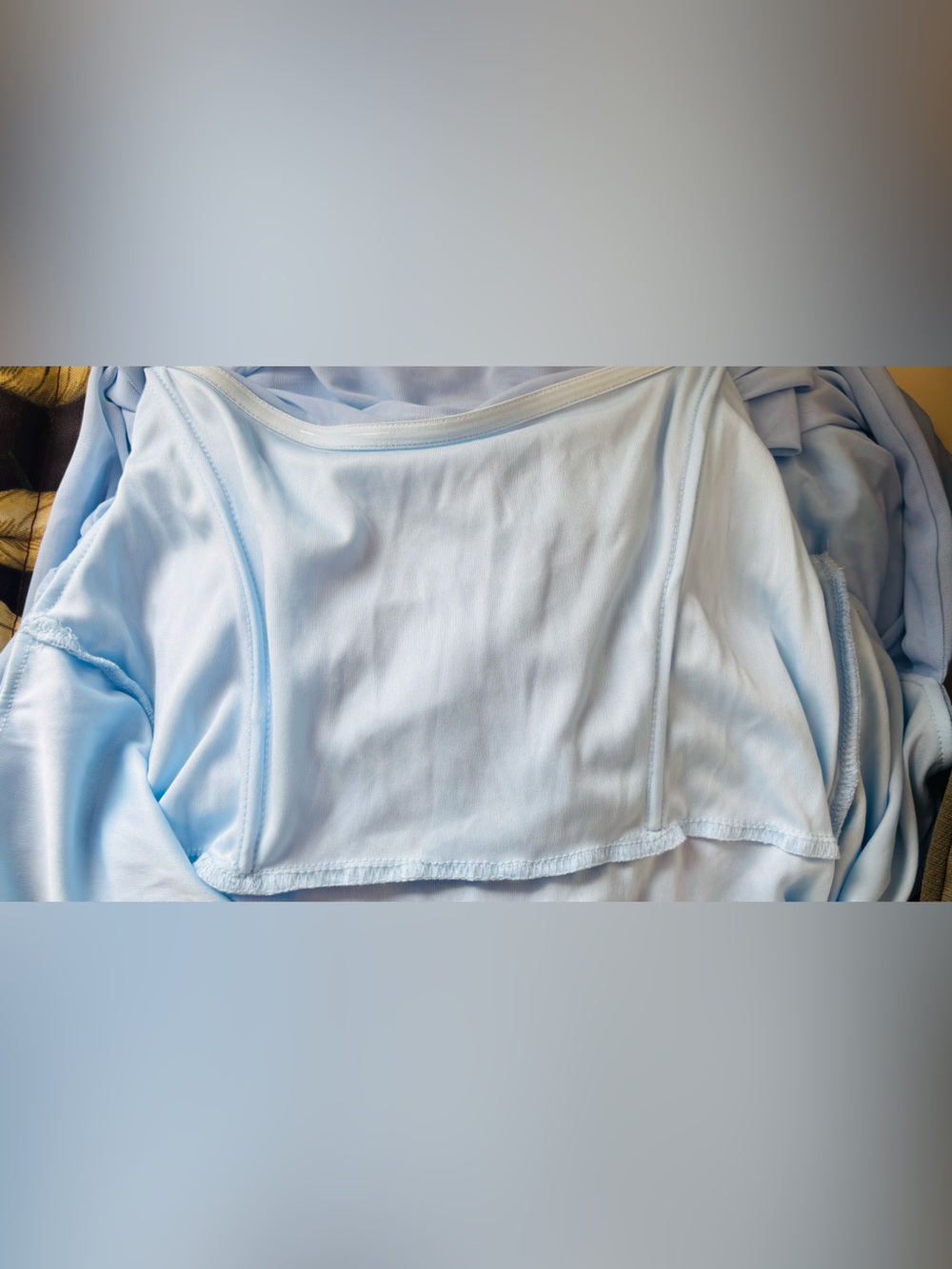 Elegant Off-Shoulder Baby Blue Ruched Evening Dress - Picture 13 of 14